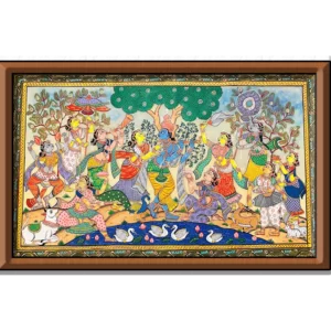 Krishna and the Gopis in Pattachitra Art